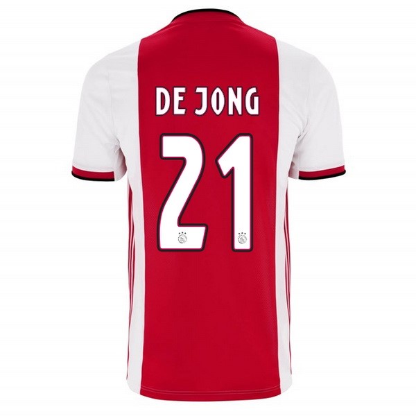 Camiseta Ajax 1ª De Jong 2019-2020 Rojo